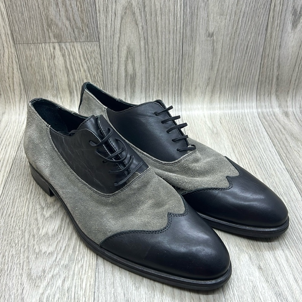 Paul Frederic  Men's oxfords dress lace up leather shoes Made in Italy